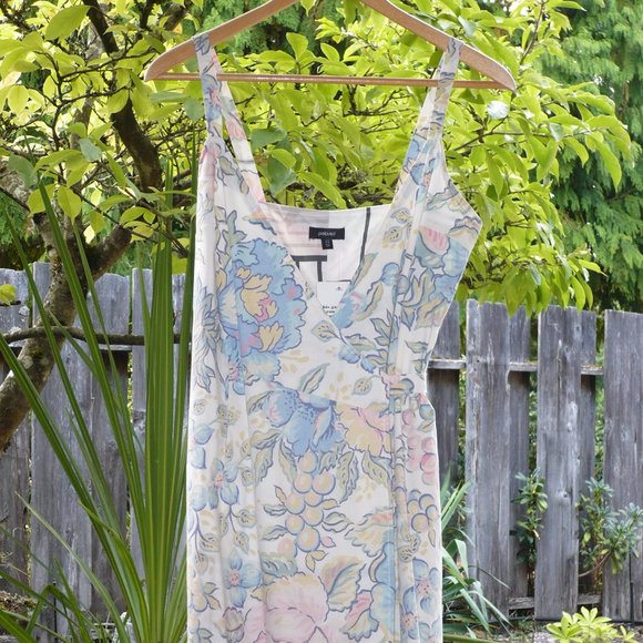 NWT Floral OAK Handmade Pastel Cottagecore Wrap Dress - Picture 4 of 11